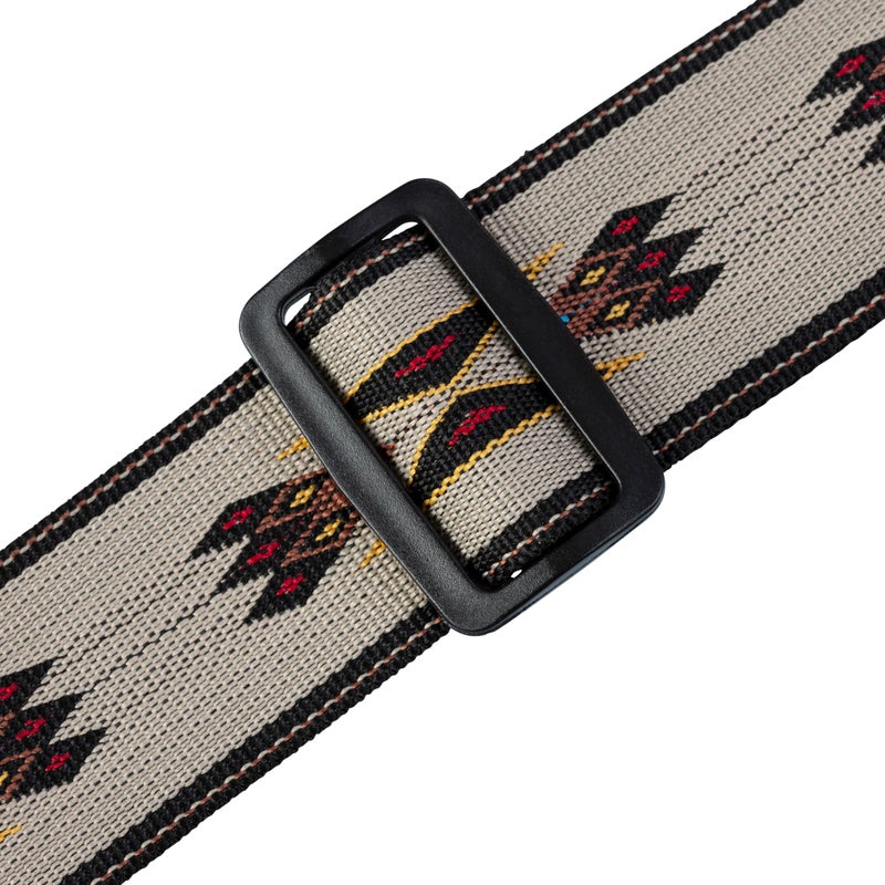 Levy's Leathers Tribal Rhythms Series 2" Polypropylene Jacquard Weave Guitar Strap; Tan Arrow Design (MSSN80-TAN) - Image 3